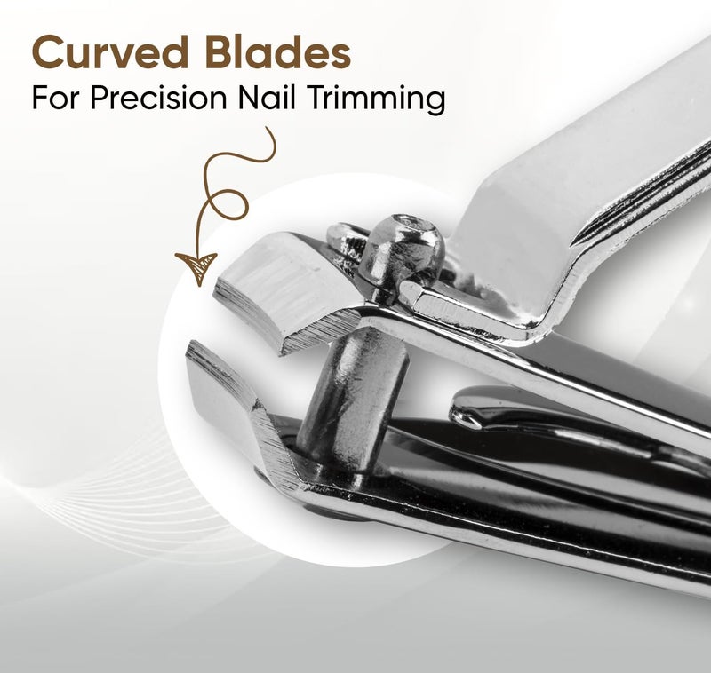 Vega Large Nail Clipper, Black with Rose Design - Image 5